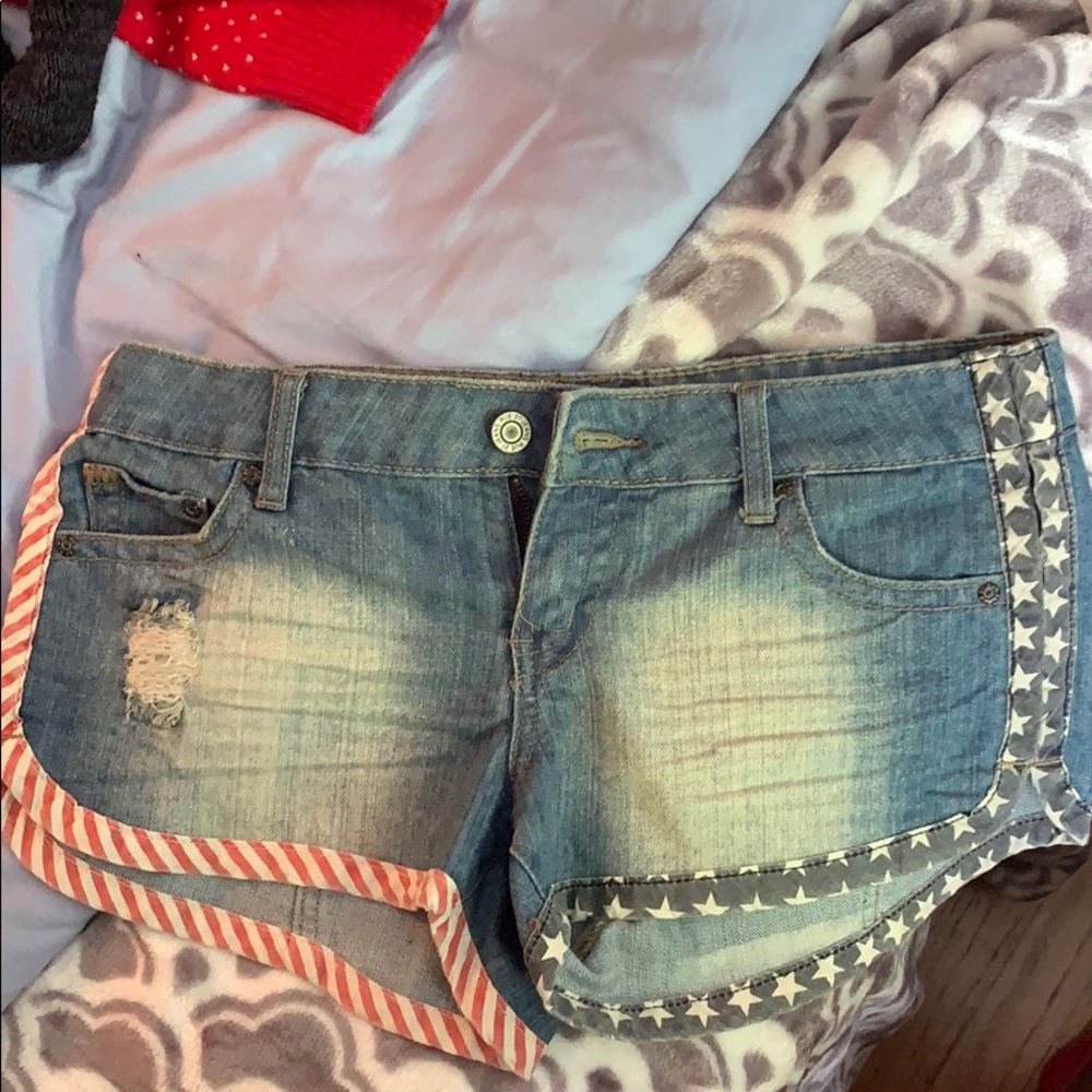 USA 4th of July Denim Shorts LIKE NEW